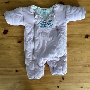 Baby Merlin’s Magic Sleepsuit – Small (3–6 Months) – Pink – Cotton Version